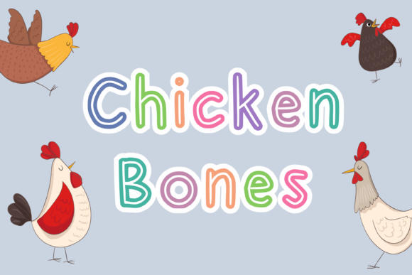 Chicken Bones: A Joyful Display Font for Creative Campaigns