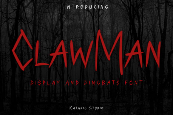 ClawMan Font for Halloween Themed Craft Projects