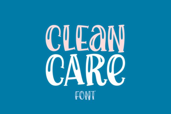 Clean Care Display Font for Creative Publishing