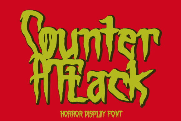 Counter Attack Font for Halloween-Themed Editorial Design