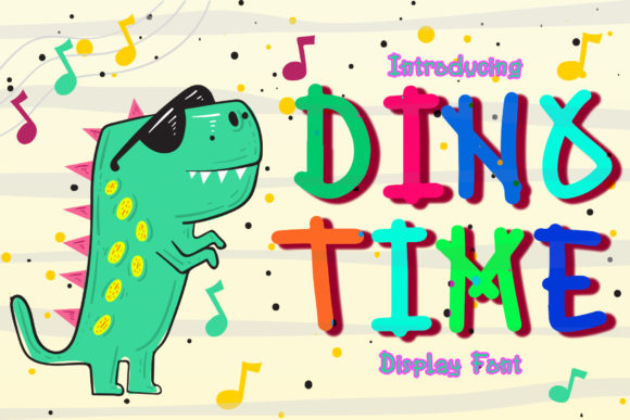 Dino Time Font for Playful Editorial Design