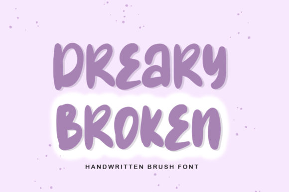 Dreary Broken Font for Playful Crafting and Design
