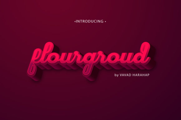 Flourground: A Bold Display Font for Trendy Branding
