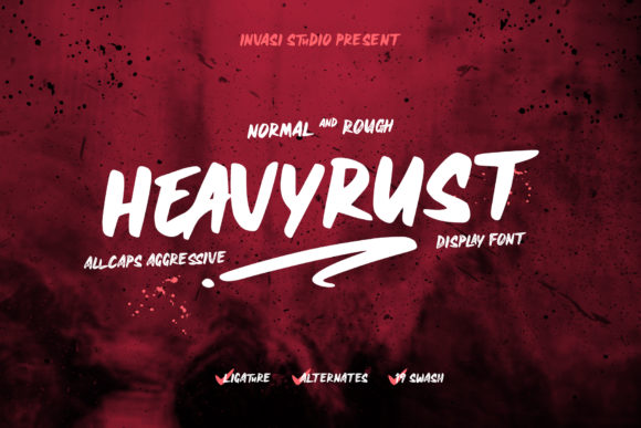 Heavyrust: A Bold Display Font for Handmade Creations