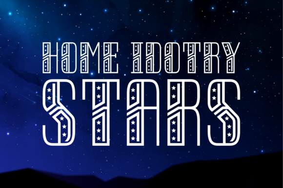Home Idotry Stars: A Bold Display Font for Modern Web Design