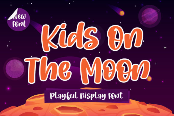 Kids on the Moon Font for Playful Craft Projects