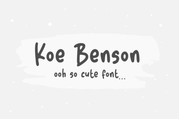 Koe Benson Font for Festive and Friendly Craft Projects