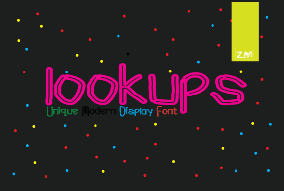 Lookups: A Playful Display Font for Creative Branding