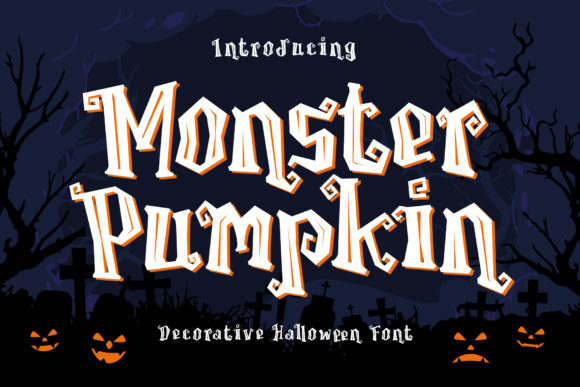 Monster Pumpkin: A Spooky Display Font for Halloween Designs