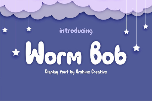 Worm Bob Font for Handmade and Commercial Designs